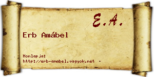 Erb Amábel névjegykártya
