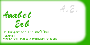 amabel erb business card